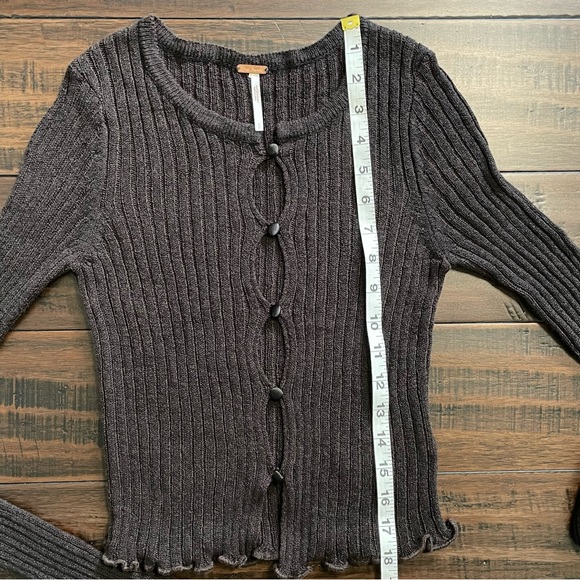 Free People Chocolate Brown Erica Cardigan - Picture 14 of 15